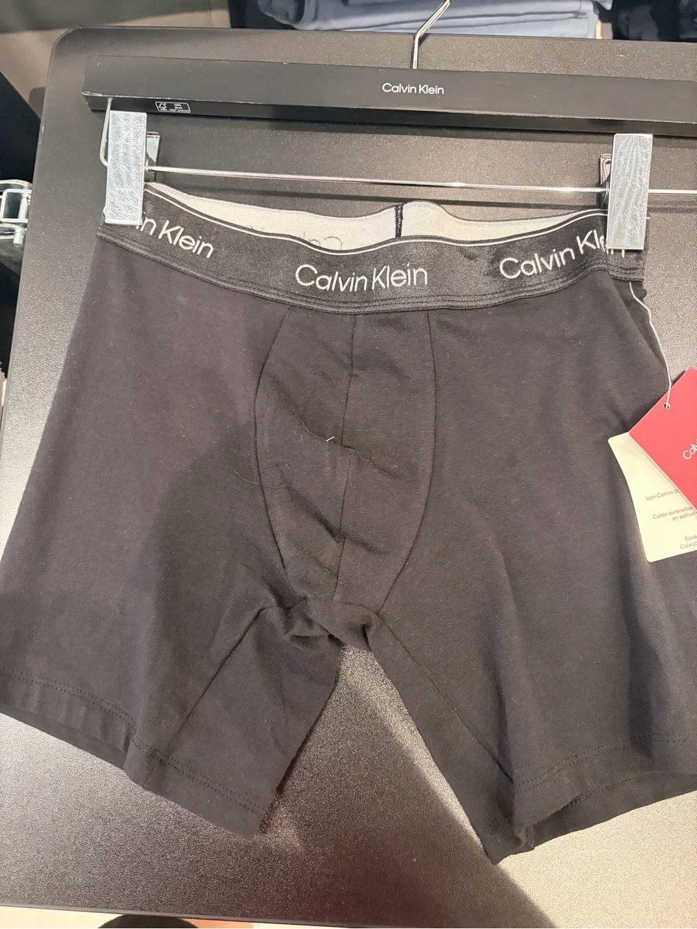 Calvin Klein black plain Stretch Boxer Briefs with Logo Waistband new
